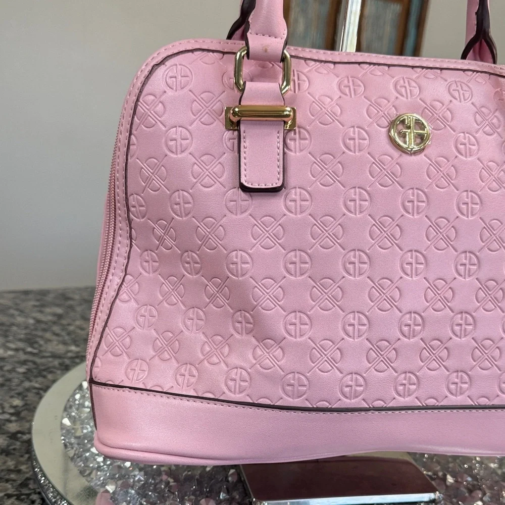 Giani Bernini Pink Embossed Dome Satchel NWOT